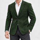 Leo slim fit elegant suit blazer - AntoniosClothing - Green-1