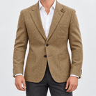 Leo slim fit elegant suit blazer - AntoniosClothing - Khaki
