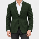 Leo slim fit elegant suit blazer - AntoniosClothing - Green-1