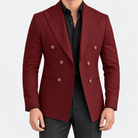 Leo soft slim fit blazer - AntoniosClothing - Burgundy