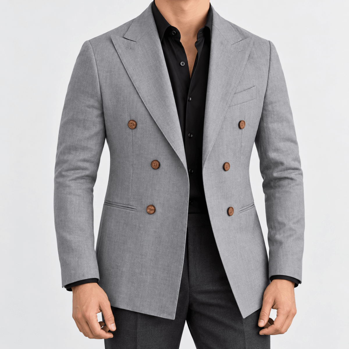 Leo soft slim fit blazer - AntoniosClothing - Gray