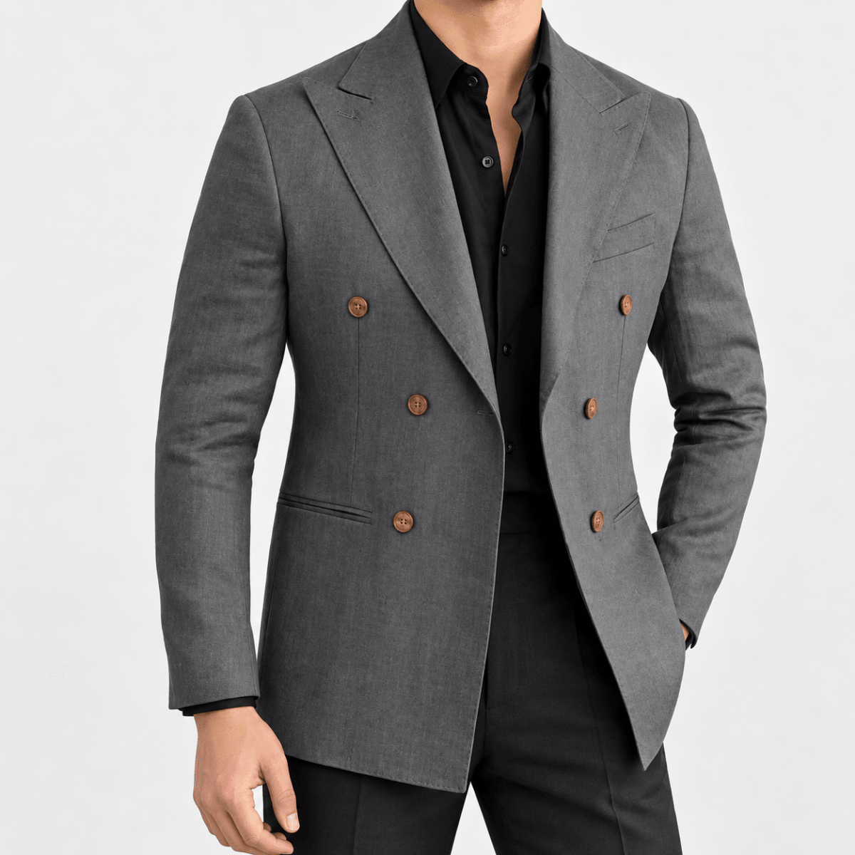 Leo soft slim fit blazer - AntoniosClothing - Dark grey