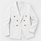 Leo soft slim fit blazer - AntoniosClothing - White