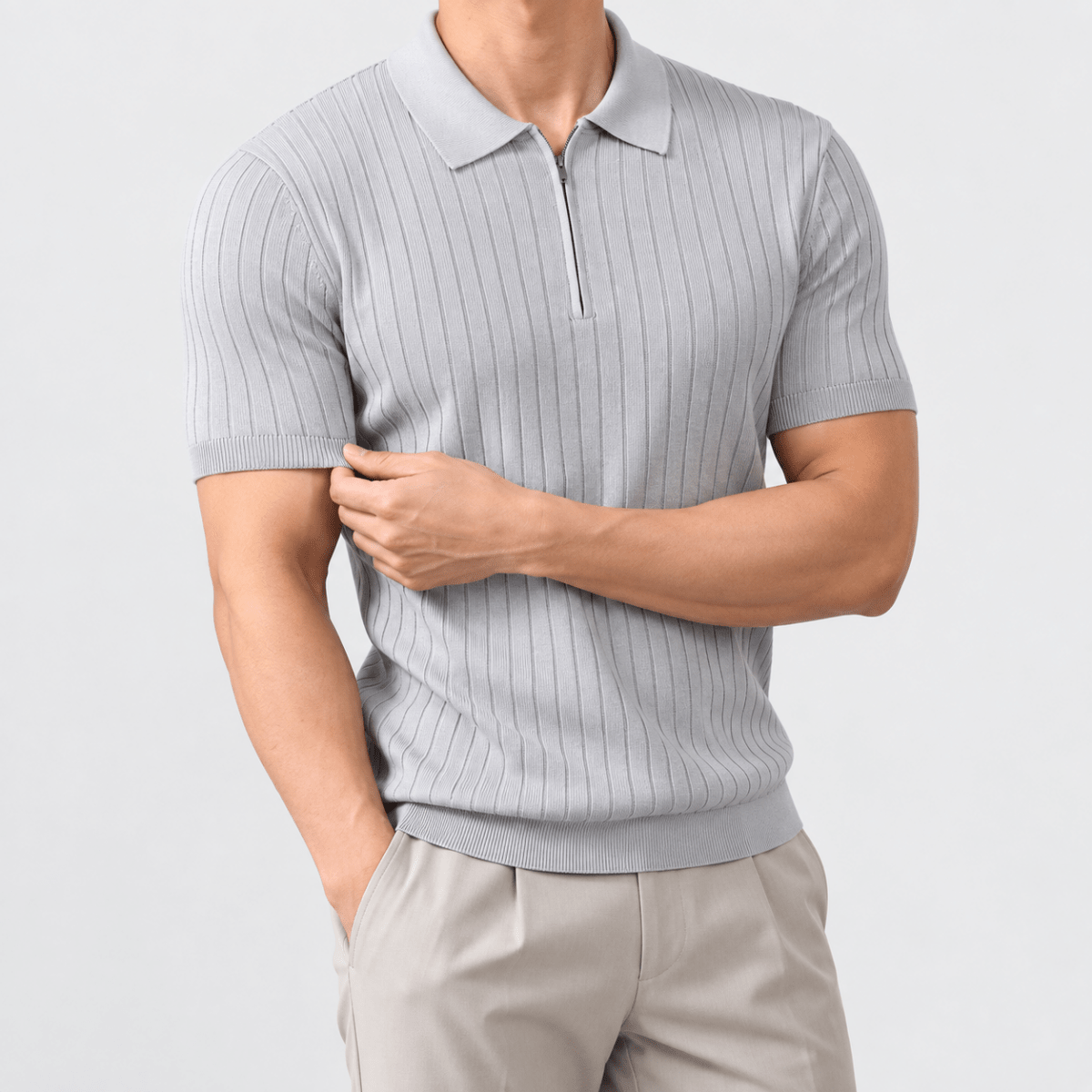 Leo spring business polo shirt - AntoniosClothing - Gray
