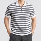 Leo spring knitted polo shirt - AntoniosClothing - Gray