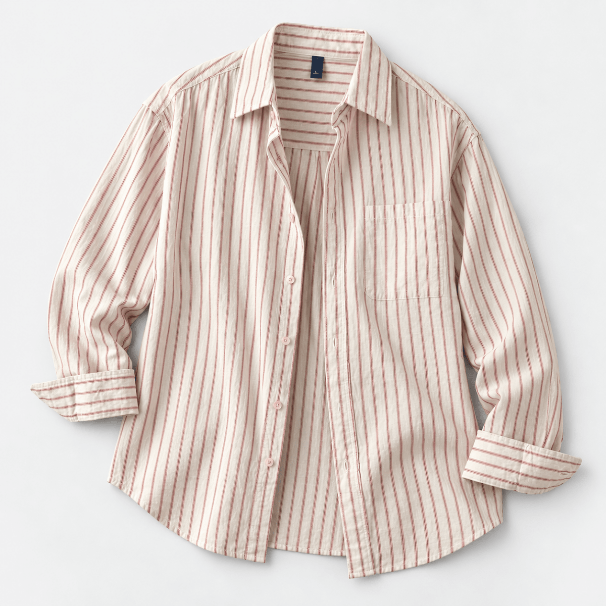 Leo striped long-sleeve shirt - AntoniosClothing - Red