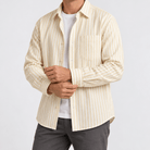 Leo striped long-sleeve shirt - AntoniosClothing - Yellow