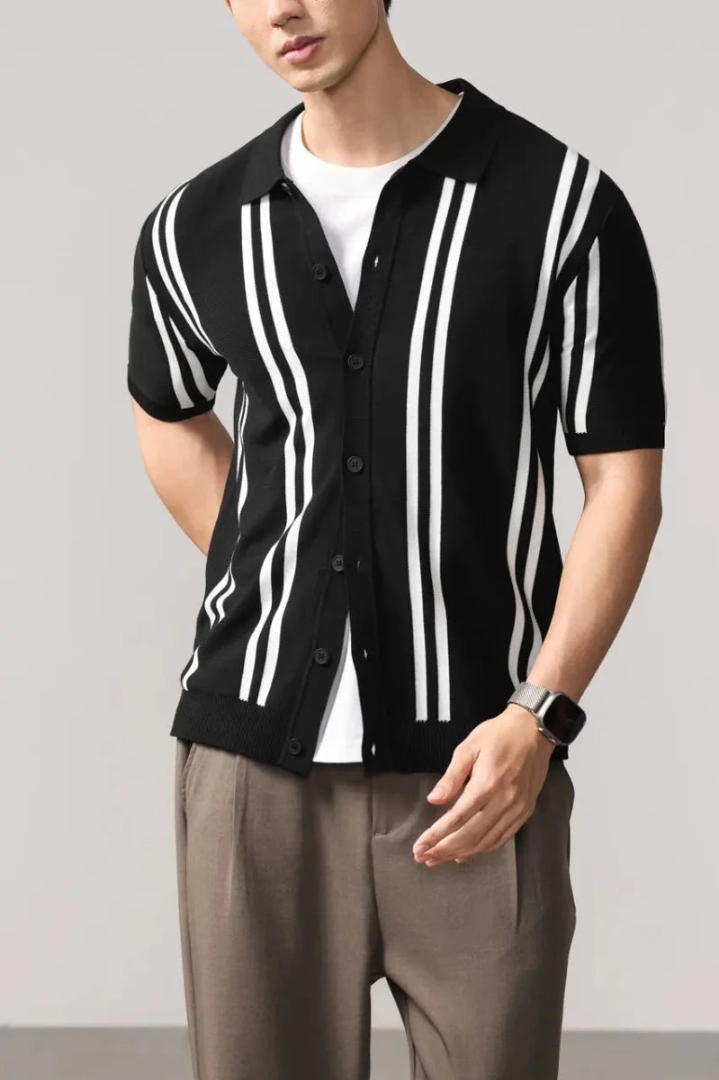 Leo summer overshirt with stripe design - Antonios