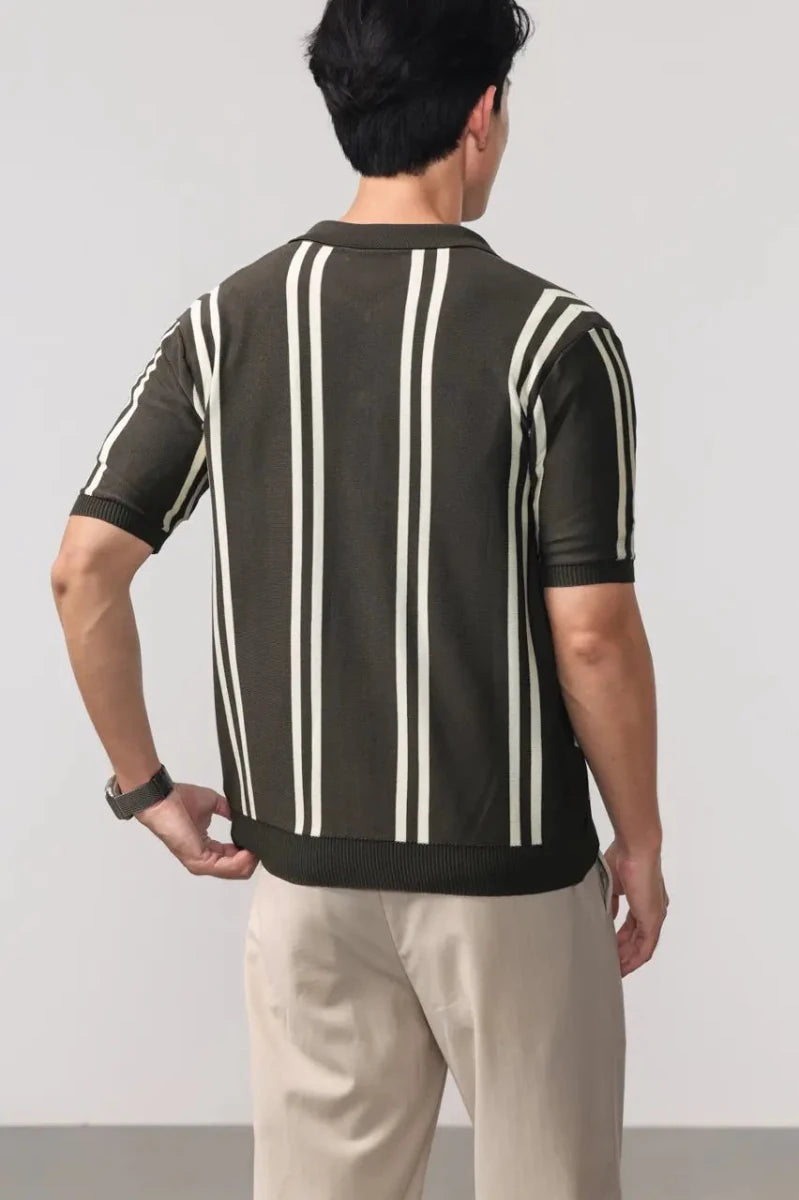 Leo summer overshirt with stripe design - Antonios