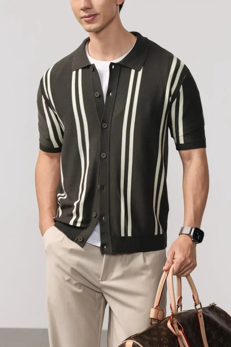 Leo summer overshirt with stripe design - Antonios