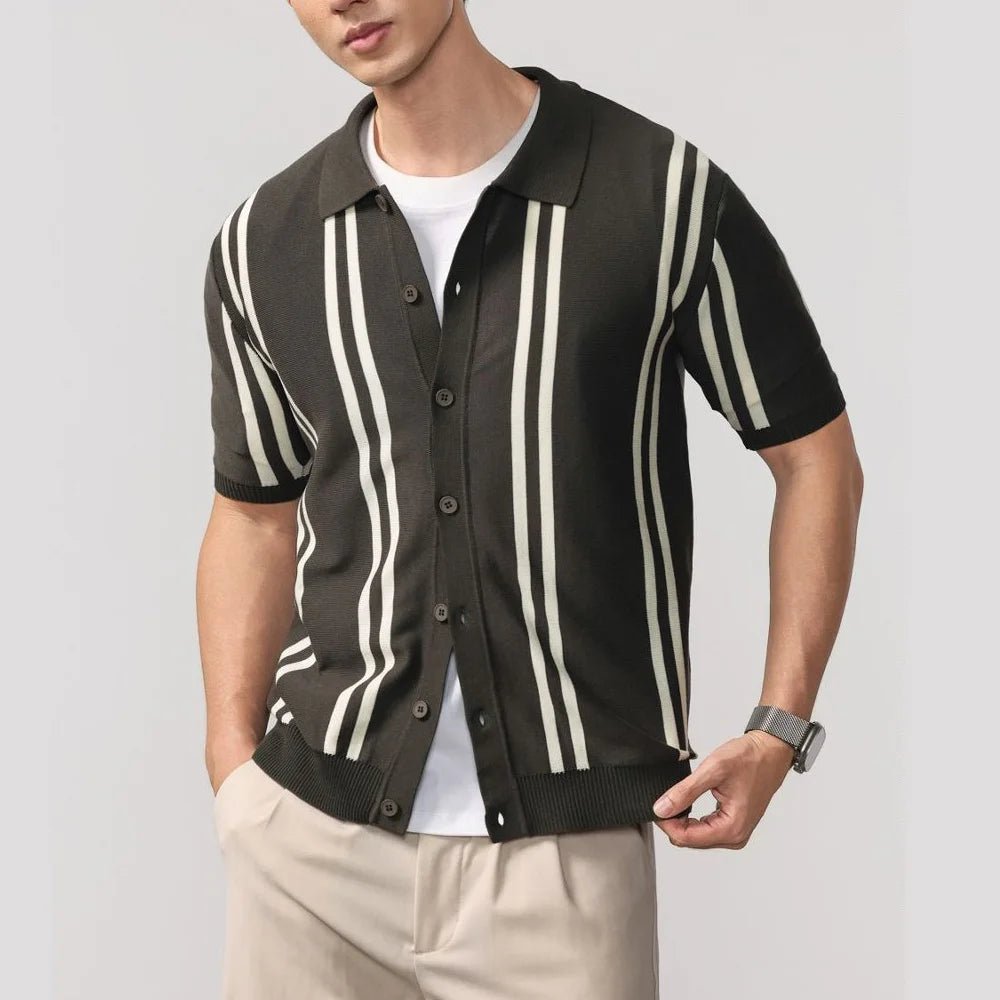 Leo summer overshirt with stripe design - Antonios