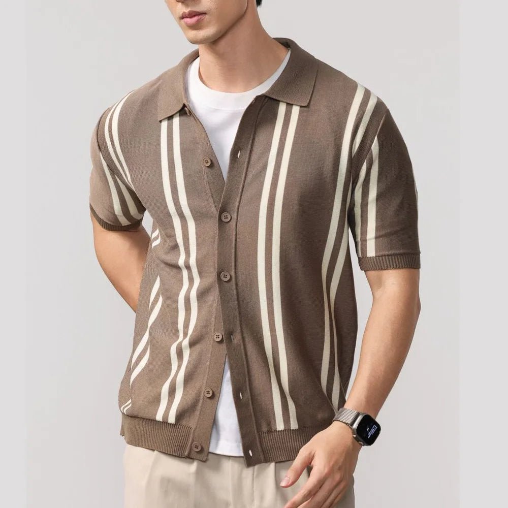 Leo summer overshirt with stripe design - Antonios
