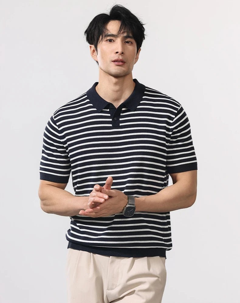 Leo summer striped polo t-shirt - Antonios