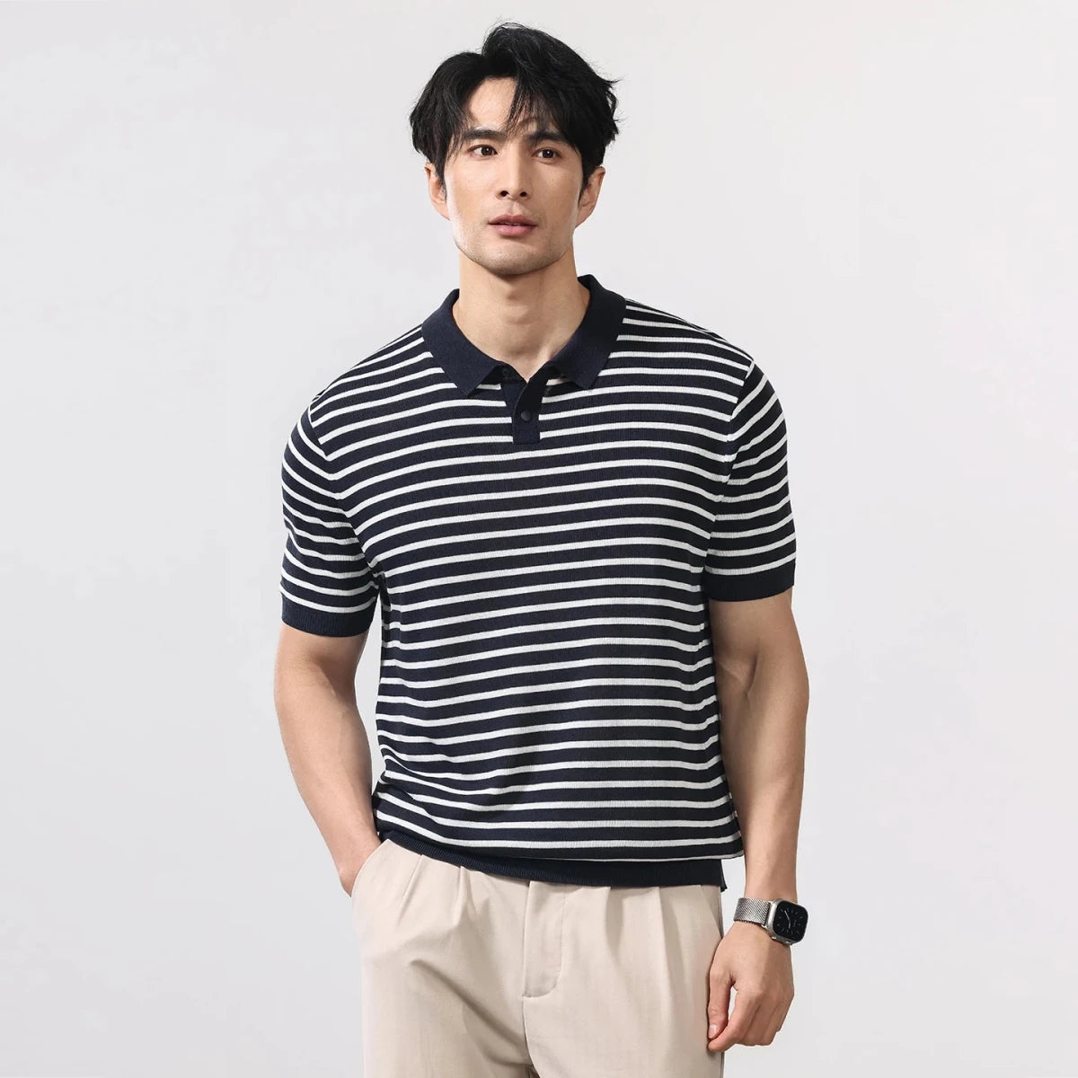 Leo summer striped polo t-shirt - Antonios