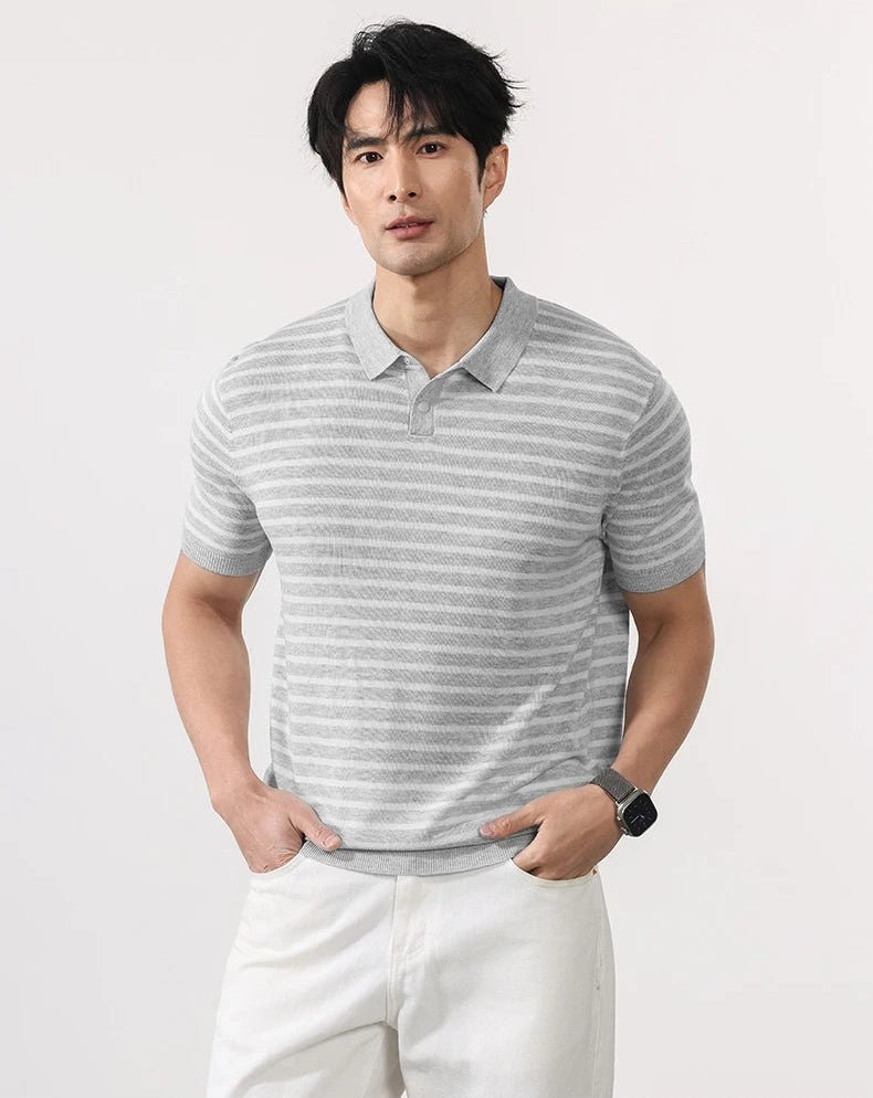 Leo summer striped polo t-shirt - Antonios