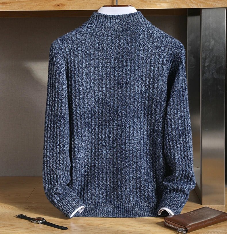 Leo zipper collar 100% merino wool cargian - Antonios