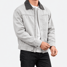 Leonardo american washed cotton jacket - AntoniosClothing - White gray