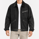 Leonardo casual denim loose jacket - AntoniosClothing - Black