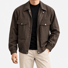 Leonardo classic bomber jacket with pockets - AntoniosClothing - Brown