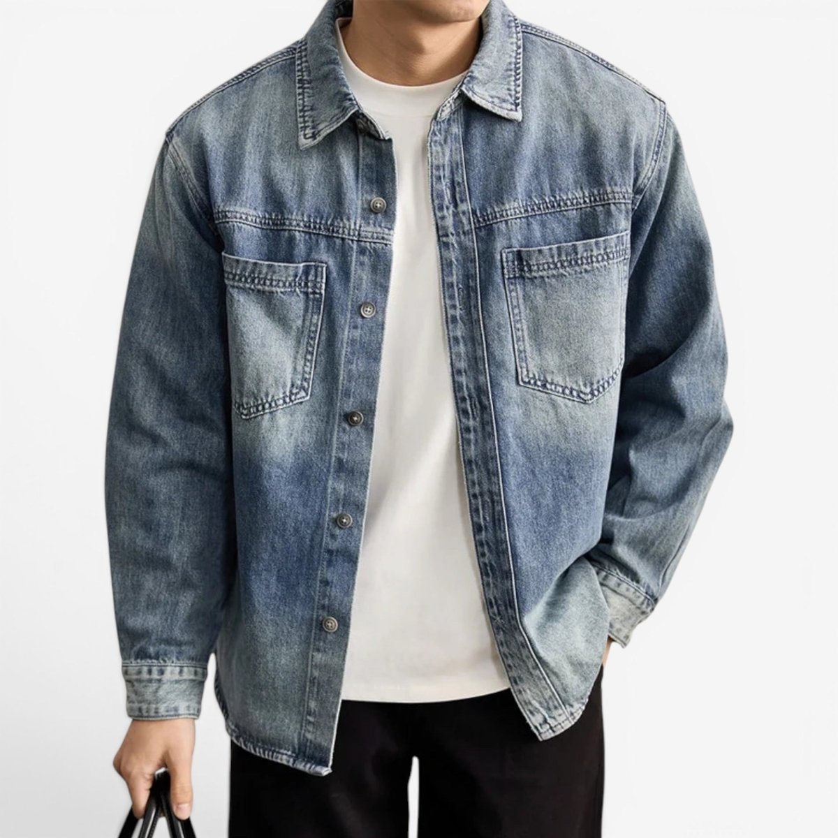 Leonardo classic denim jacket - AntoniosClothing - Blue