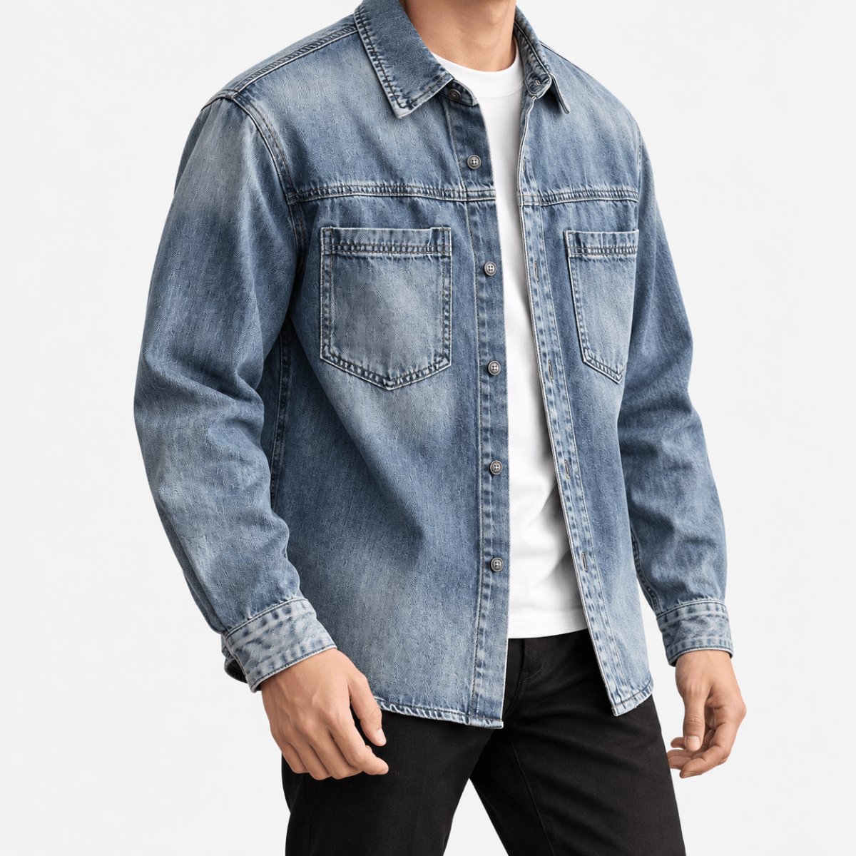 Leonardo classic denim jacket - AntoniosClothing - Blue