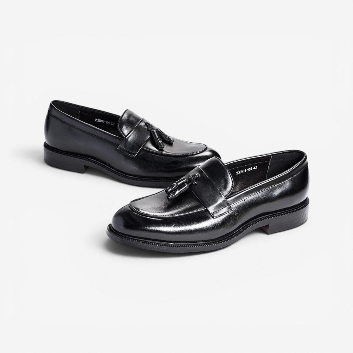 Leonardo classic slip luxury shoes - AntoniosClothing - Black