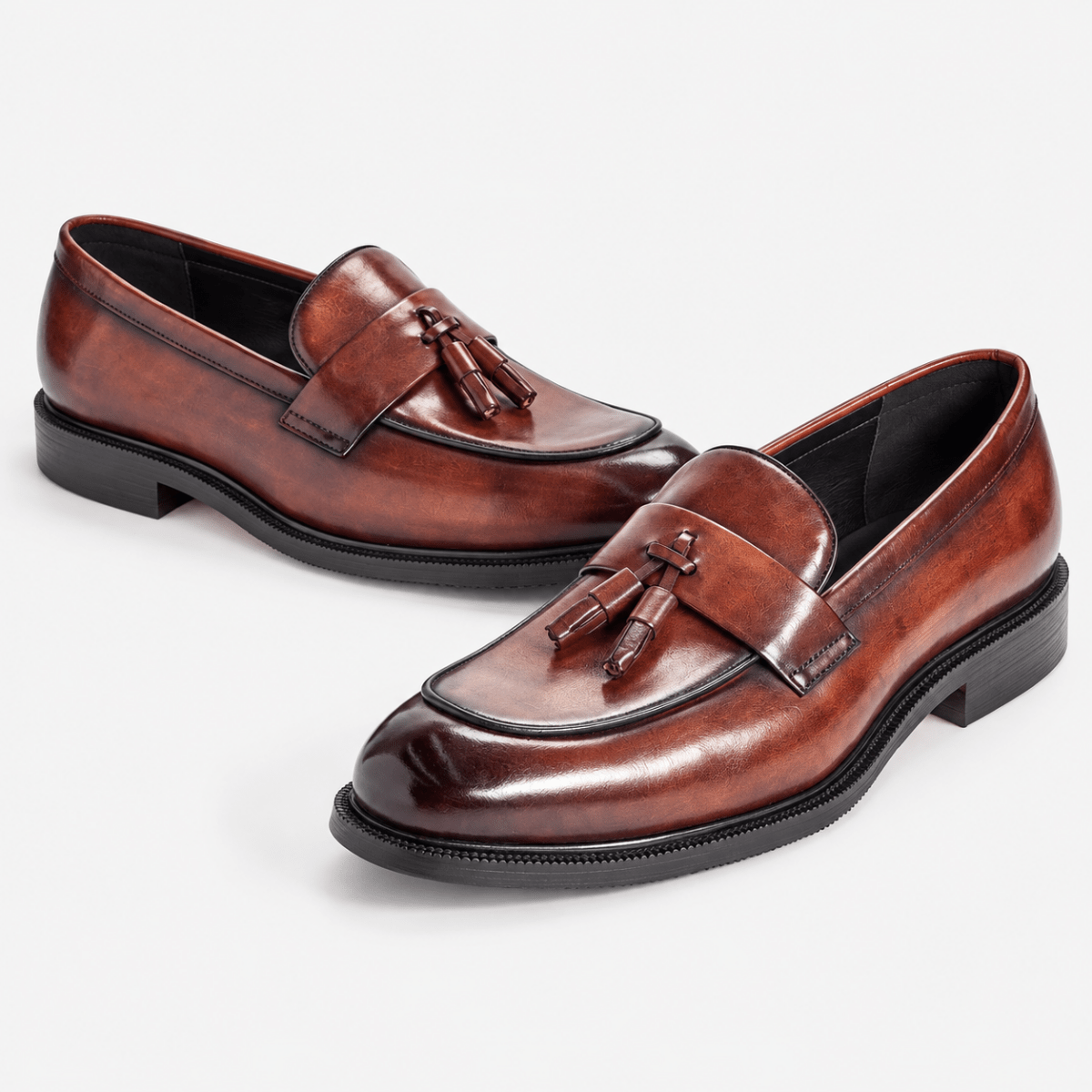 Leonardo classic slip luxury shoes - AntoniosClothing - Brown