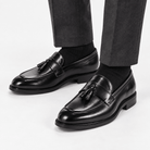 Leonardo classic slip luxury shoes - AntoniosClothing - Black