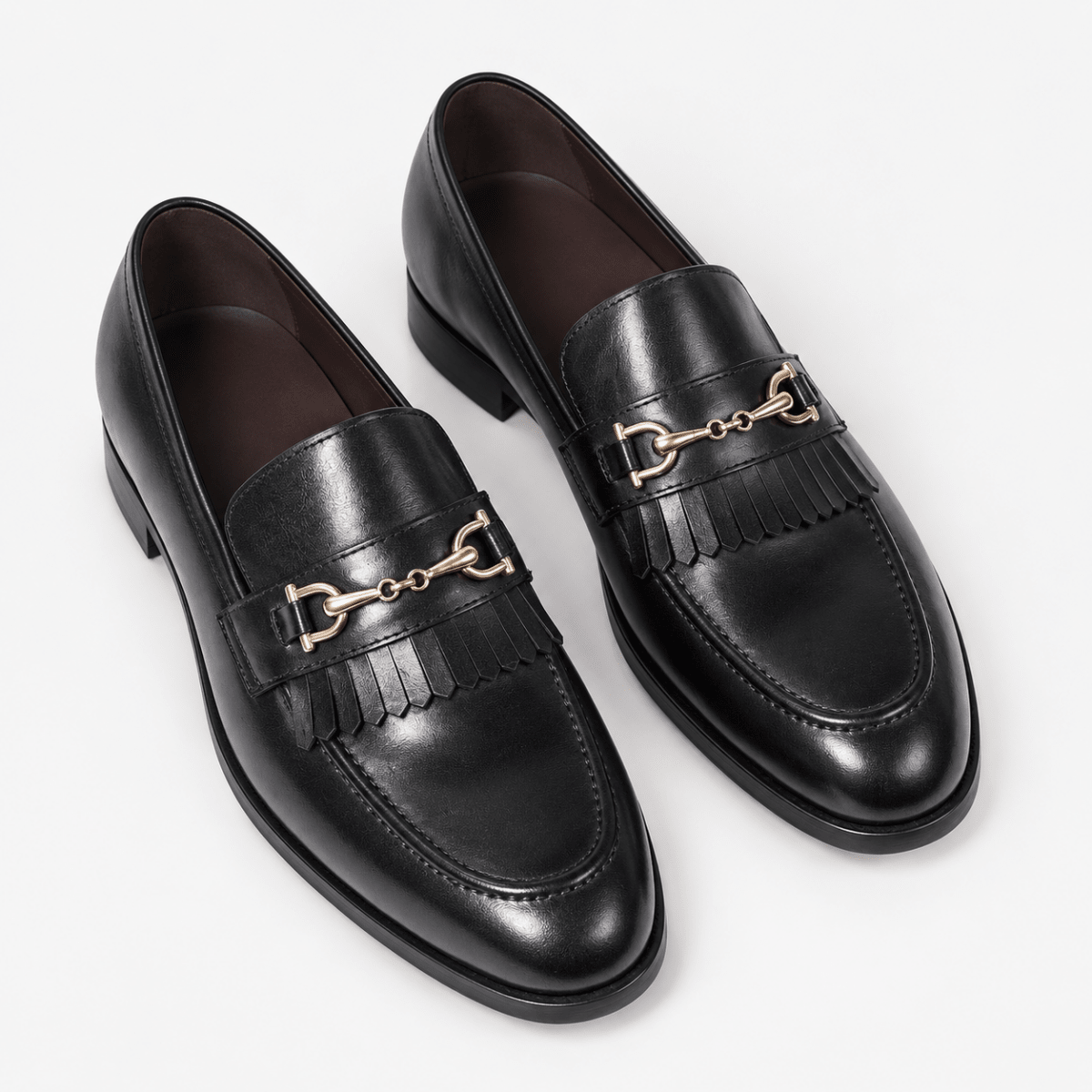 Leonardo classic wedding leather shoes - AntoniosClothing - Black