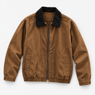 Leonardo cotton jacket with high-contrast collar - AntoniosClothing - Brown