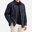 Leonardo cotton-linen classic jacket - AntoniosClothing - Blue