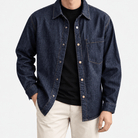 Leonardo cotton-linen classic jacket - AntoniosClothing - Blue
