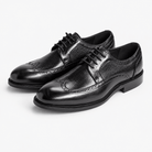 Leonardo formal genuine leather shoes - AntoniosClothing - Black