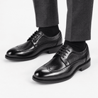 Leonardo formal genuine leather shoes - AntoniosClothing - Black