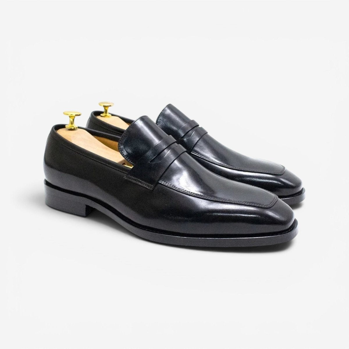 Leonardo formal office loafers - AntoniosClothing - Black