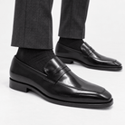Leonardo formal office loafers - AntoniosClothing - Black
