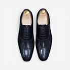 Leonardo genuine leather brogue shoes - AntoniosClothing - Black