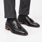 Leonardo genuine leather italian moccasins - AntoniosClothing - Black