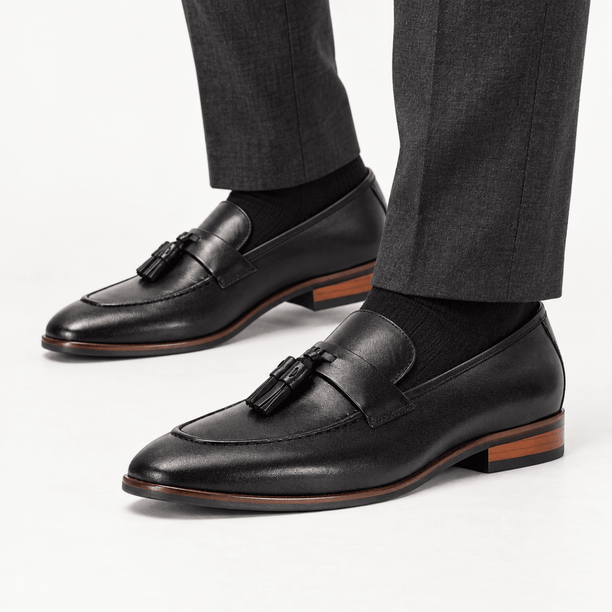 Leonardo genuine leather italian moccasins - AntoniosClothing - Black