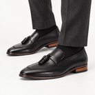 Leonardo genuine leather italian moccasins - AntoniosClothing - Black
