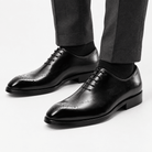 Leonardo genuine leather premium shoes - AntoniosClothing - Black