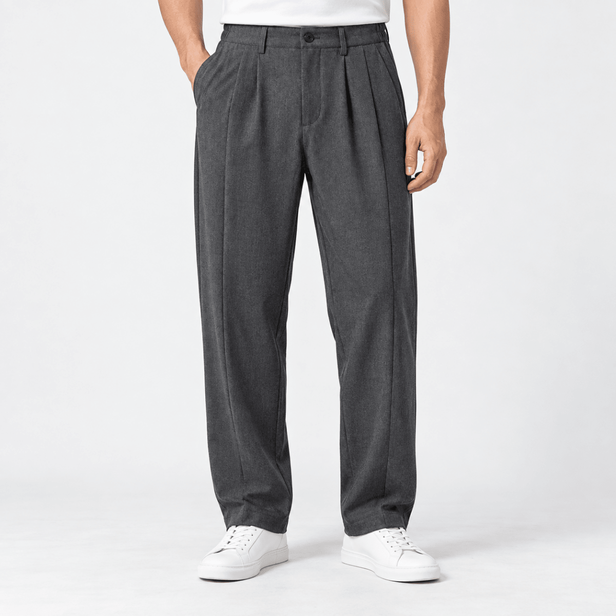 Leonardo lightweight loose vintage pants - AntoniosClothing - Gray