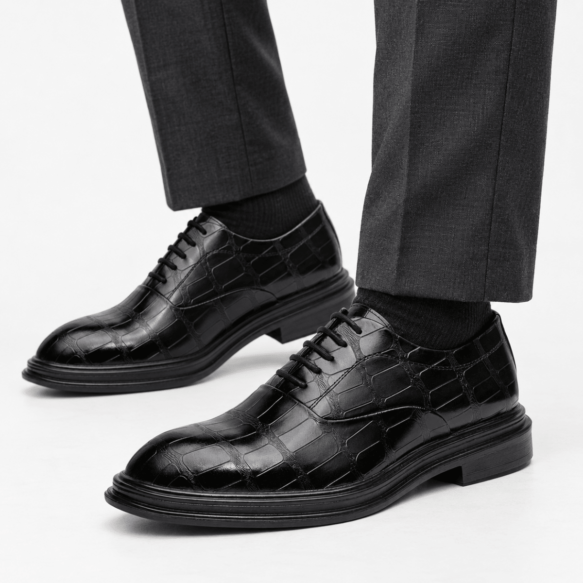 Leonardo luxury wedding shoes - AntoniosClothing - Black