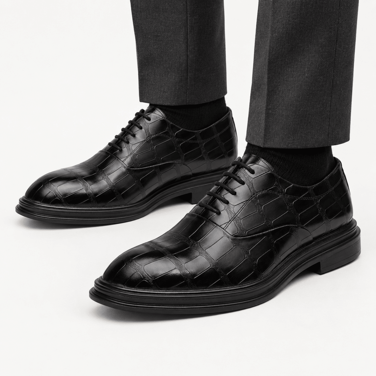 Leonardo luxury wedding shoes - AntoniosClothing - Black