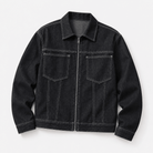 Leonardo navy blue cotton classic jacket - AntoniosClothing - Black blue