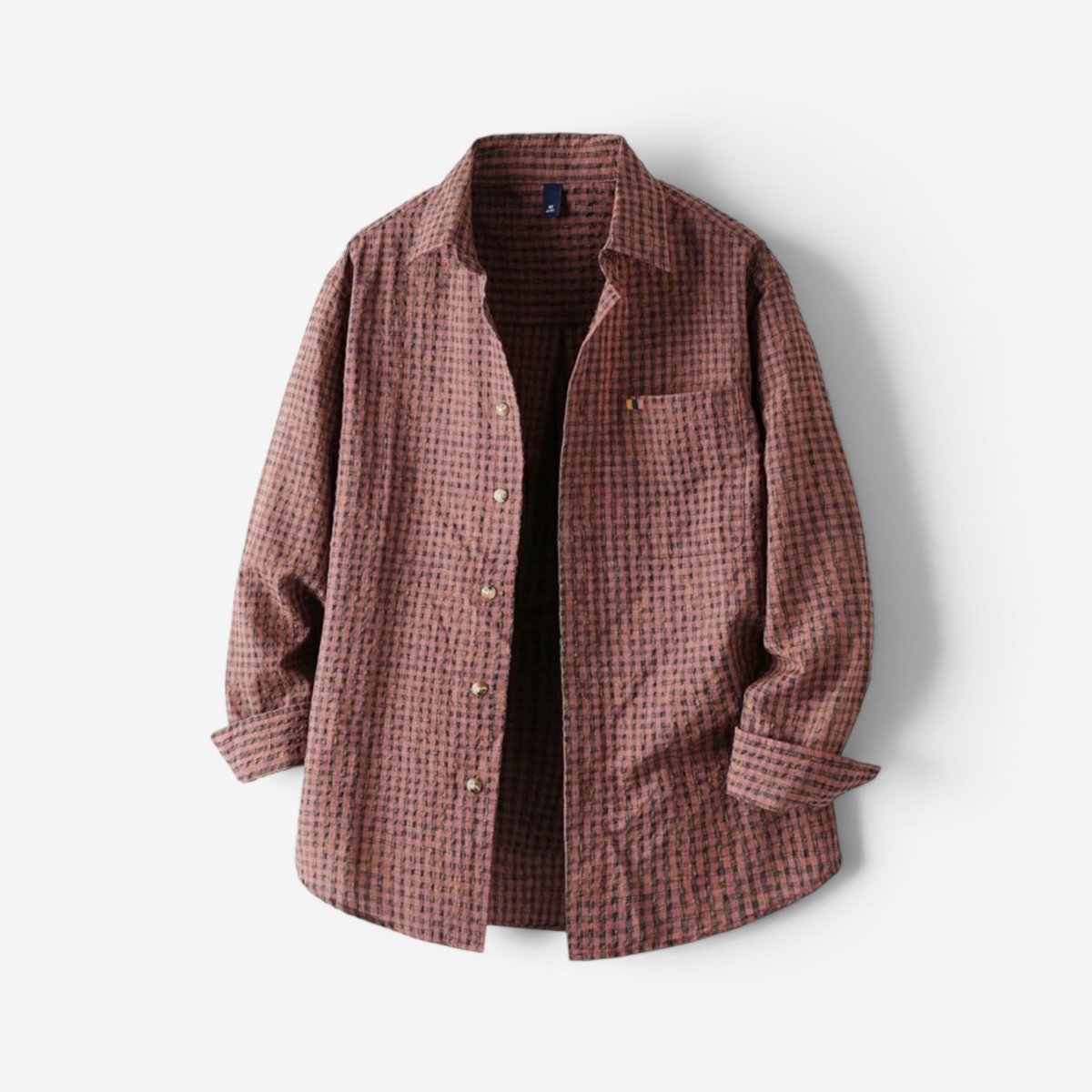 Leonardo plaid classic overshirt - AntoniosClothing - Pink