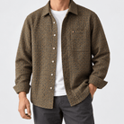 Leonardo plaid classic overshirt - AntoniosClothing - Coffee