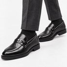Leonardo slip-on business loafers - AntoniosClothing - Black