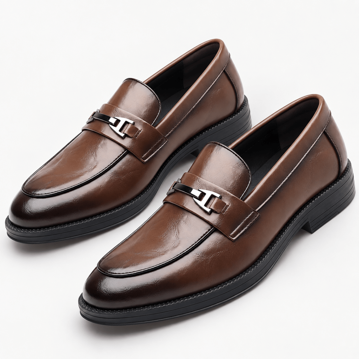 Leonardo slip-on business loafers - AntoniosClothing - Brown