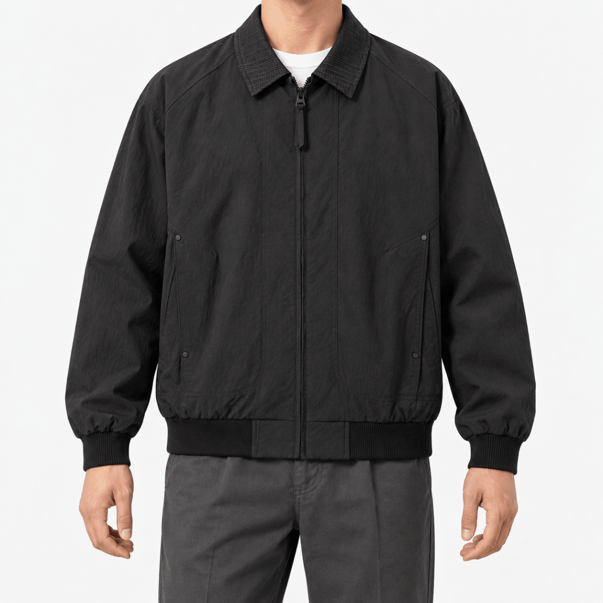 Leonardo spring/autumn bomber jacket - AntoniosClothing - Black